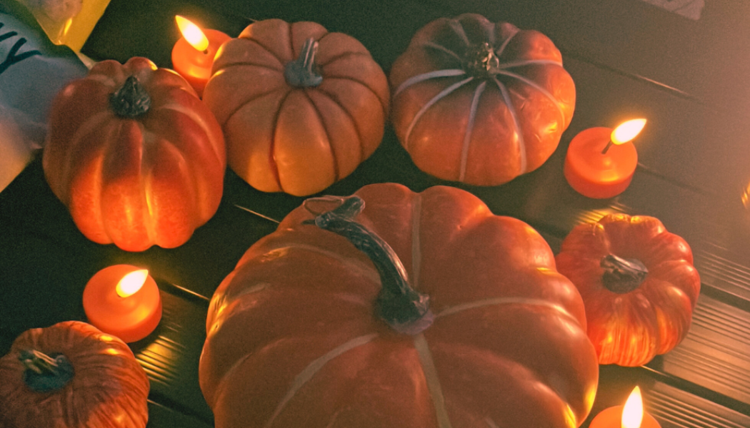 Cozy outdoor evening with warm lighting, blankets, and comfortable seating