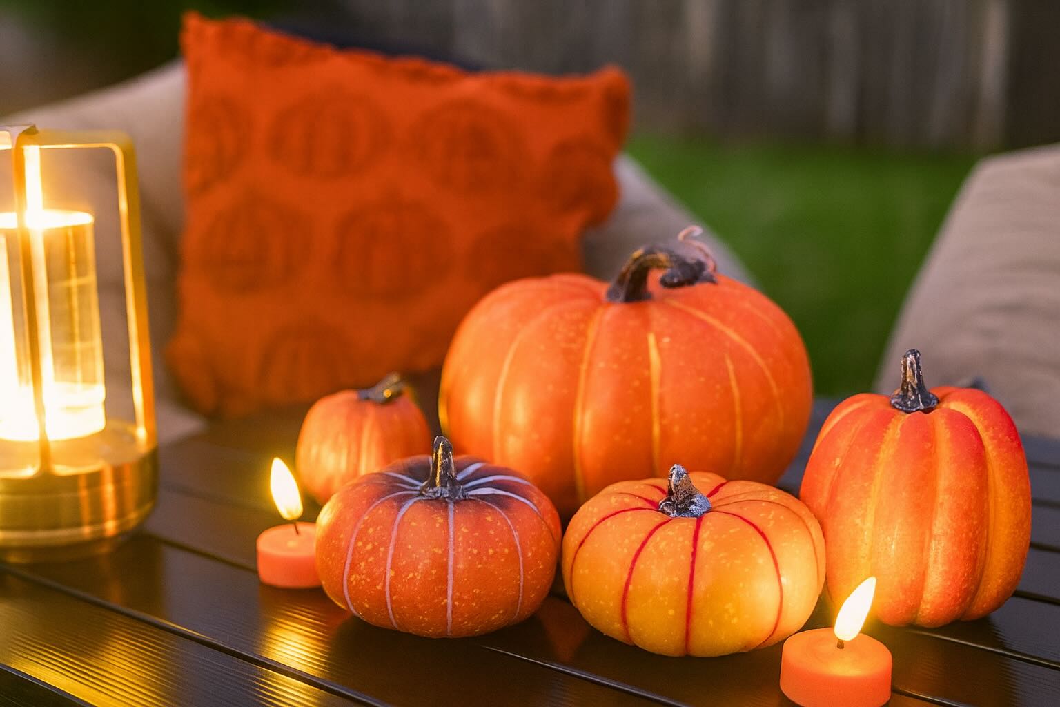 Fall activities in backyard